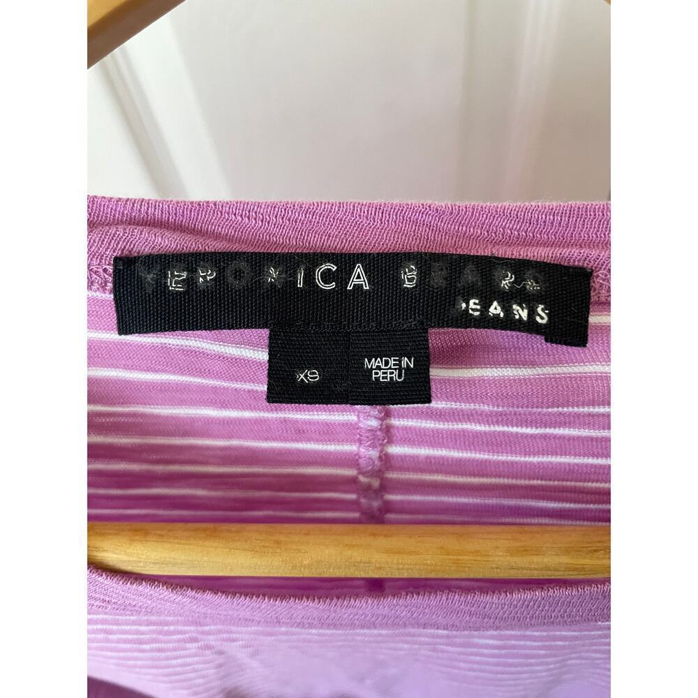 Veronica Beard Annemarie 100% Cotton Long Sleeve Stripe T-Shirt • Size XS ⬇️ - Picture 3 of 6